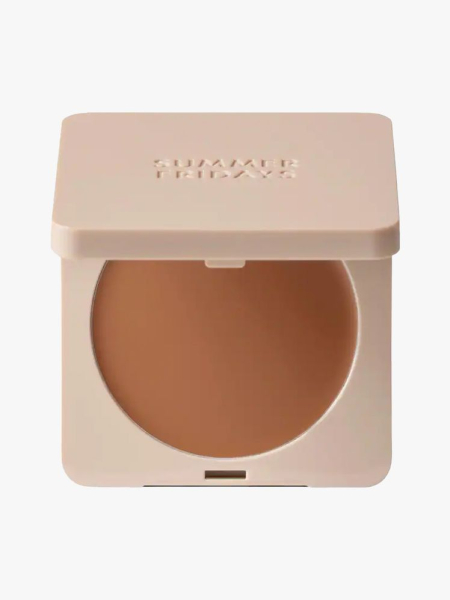 Summer Fridays Bronzer Butter Balm in branded component on a light gray background