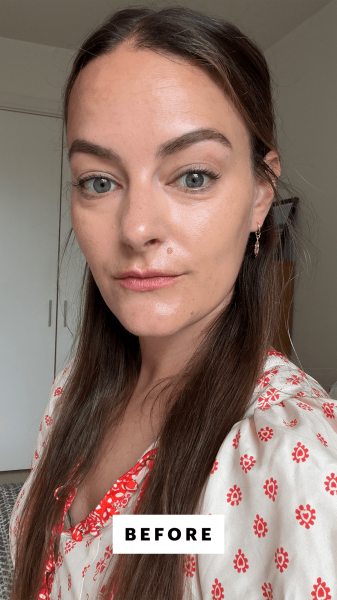 Panych before applying the Nars Laguna TalcFree Bronzer Powder